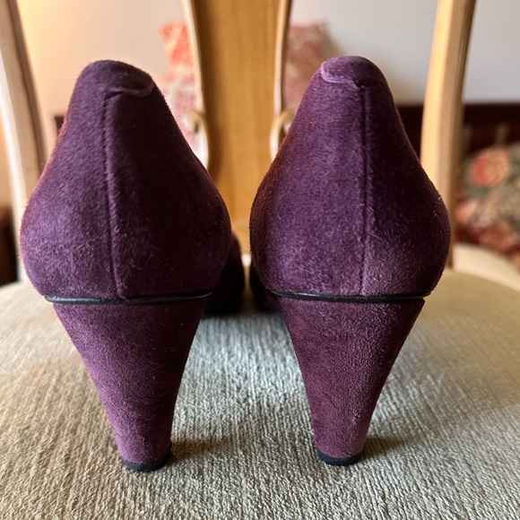 Audley size 38.5 or 8 purple suede pumps - Picture 5 of 8